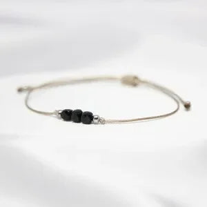 Cubic Black Tourmaline Bracelet