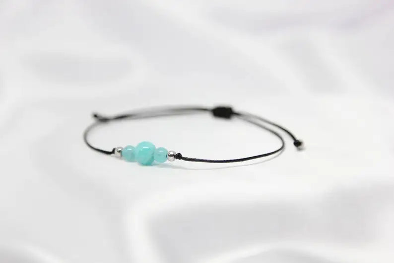 Handmade Amazonite Tianhe Crystal Stone Bracelet