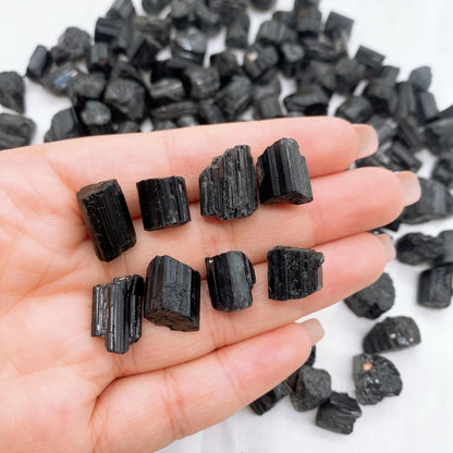 Natural Black Tourmaline Gravel Mineral Crystal