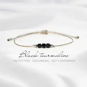 Cubic Black Tourmaline Bracelet