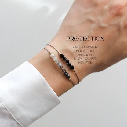 Exquisite Protection bracelet set | Handmade crystal bracelet, black tourmaline healing bracelet, for her protection gift