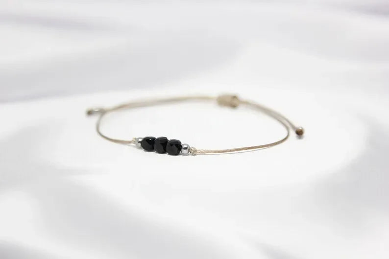 Cubic Black Tourmaline Bracelet